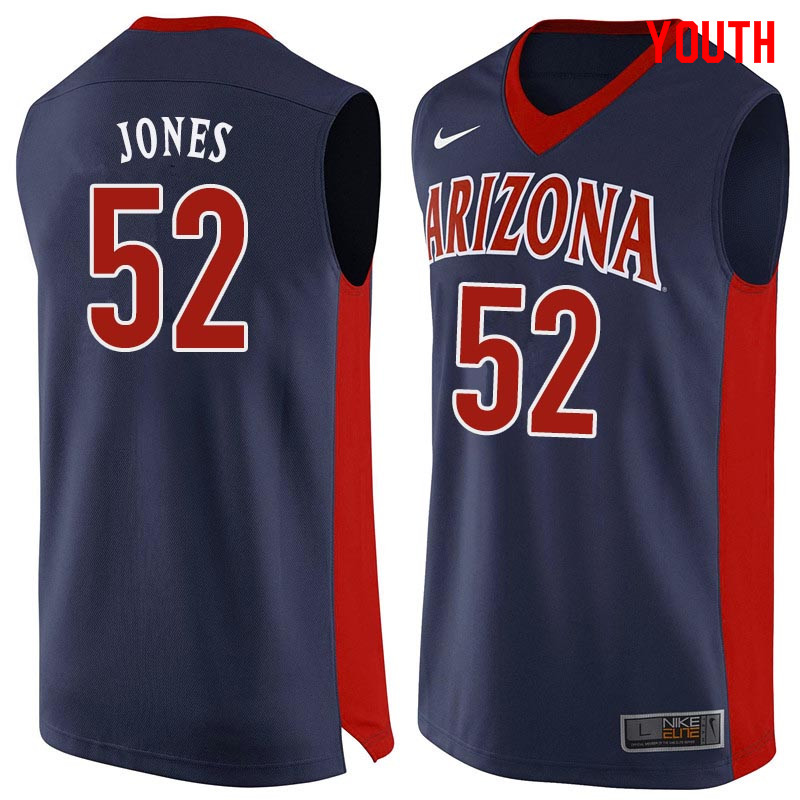 Youth Arizona Wildcats #52 Kory Jones College Basketball Jerseys Sale-Navy